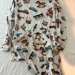 Posh Peanut Kids Pajama Set - Multicolor Toy Print